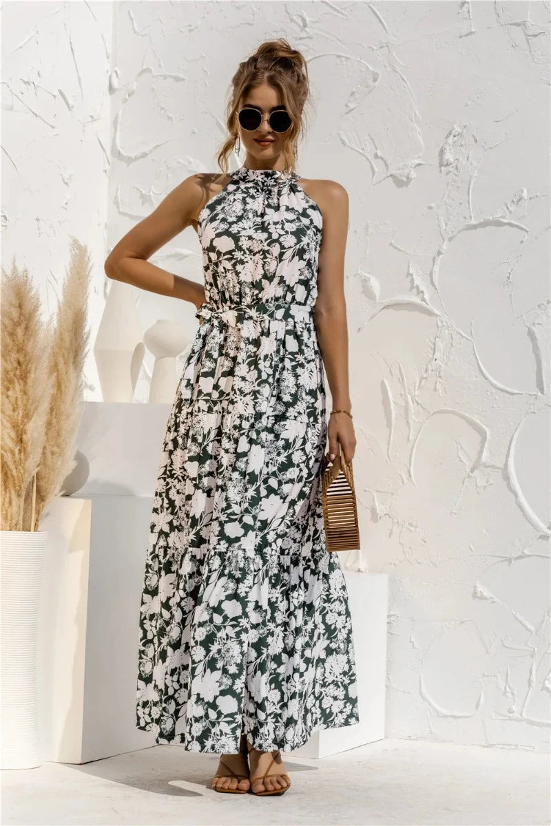 Vestido Feminino Longo Estampado Boêmio - Diversa